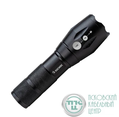 Фонарь Premium 5Вт Q5 LED питание 1х3.7В 18650 Li-on авиац. алюм. КОСМОС KosAL_5W