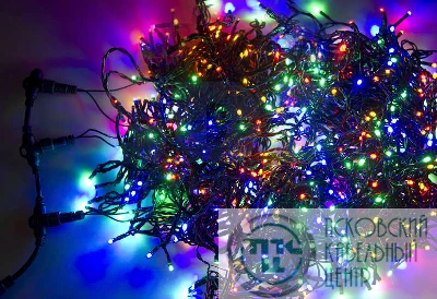 Гирлянда "КЛИП ЛАЙТ" 3 нити х20м 399LED 25Вт 24В IP54 (с трансф.) мульти. NEON-NIGHT 323-309
