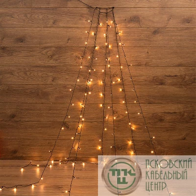 Гирлянда елочная с кольцом 7 нитей по 1.8м LED тепл. бел. не соединяется NEON-NIGHT 235-086