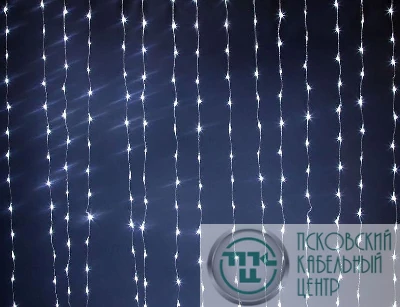Гирлянда "Занавес-водопад" LDCL300C-W 300 бел. светодиодов 1.5х2.2м внутр. SHLights 4690601043610
