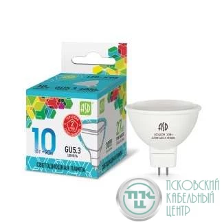 Лампа светодиодная LED-JCDR-standard 10Вт 4000К бел. GU5.3 900лм 230В ASD 4690612015828