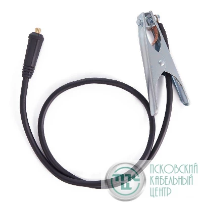 Кабель сварочный КГ 1х25 300А СКР 10-25 с клеммой заземления 3м Rexant 16-0764