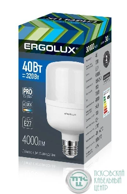 Лампа светодиодная LED-HW-40W-E27-6K PRO 40Вт E27 6500К 150-260В Ergolux 14328