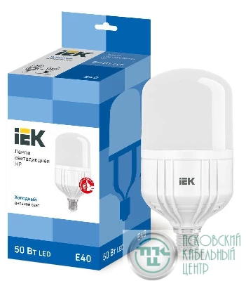 Лампа светодиодная HP 50Вт 230В 6500К E40 IEK LLE-HP-50-230-65-E40