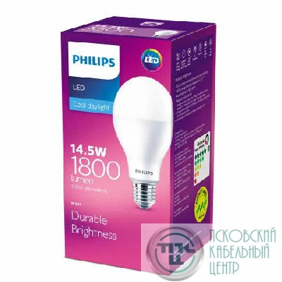 Лампа светодиодная LEDBulb 14.5W E27 6500К 230В A67 Philips 929002003949