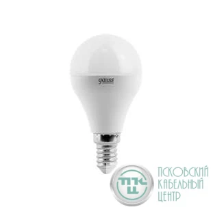 Лампа светодиодная Elementary 6Вт P45 шар 4100К нейтр. бел. E14 450лм GAUSS 53126