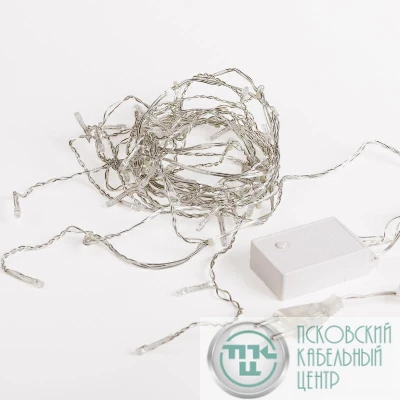 Гирлянда светодиодная "Бахрома" 3х0.8м 200 LED цвет тепл. бел. прозрачный ПВХ Neon-Night 255-066