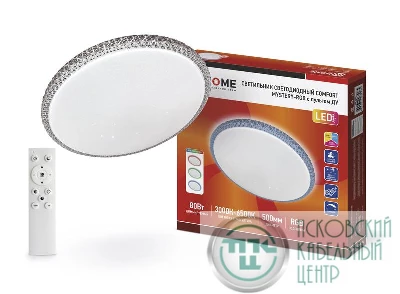 Светильник светодиодный COMFORT MYSTERY-RGB 80Вт 230В 3000-6500К 6000лм 500х80мм с пультом ДУ IN HOME 4690612035185