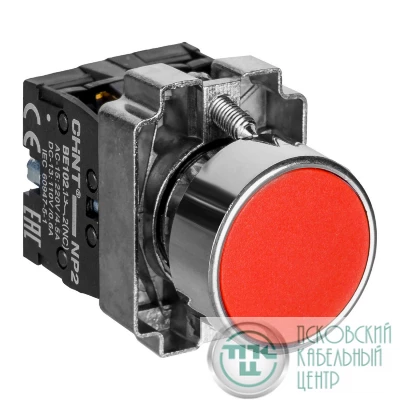 Кнопка управления NP2-BA42 без подсветки красн. 1НЗ IP40 CHINT 574843