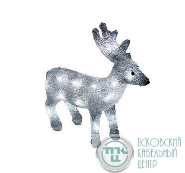 Фигура светодиодная акриловая "Олененок" 30х14х35см 40LED бел. 1Вт 4.5В IP20 элементы питания 3хAA (не в компл.) Neon-Night 513-321