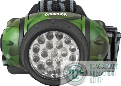 Фонарь налобный LED 5313-19F 4ML (19LED 4 режима; 3хR03 в комплекте; камуфляж) Camelion 7538