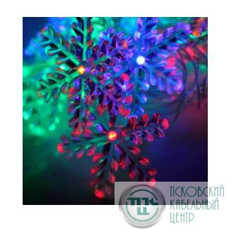 Гирлянда декоративная "Снежинки" 4.4м 30LED IP20 мультиколор Космос KOC_GIR30LEDSNOW_RGB