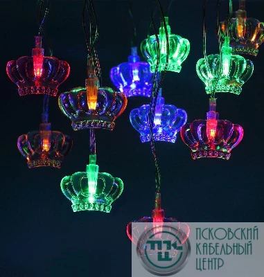 Гирлянда светодиодная "Нить Короны" 3м 20LED 8 режимов 220В IP20 мультиколор ЭРА Б0041898