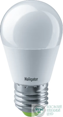 Лампа светодиодная 61 336 NLL-G45-8.5-230-2.7K-E27 8.5Вт шар матовая 2700К тепл. бел. E27 640лм 176-264В Navigator 61336