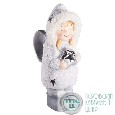 Фигура керамическая "Снегурочка со звездой" 7.5х7.5х18см Neon-Night 505-006