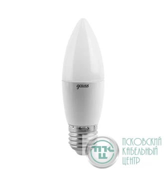Лампа светодиодная Black 6.5Вт свеча 4100К нейтр. бел. E27 550лм GAUSS 103102207