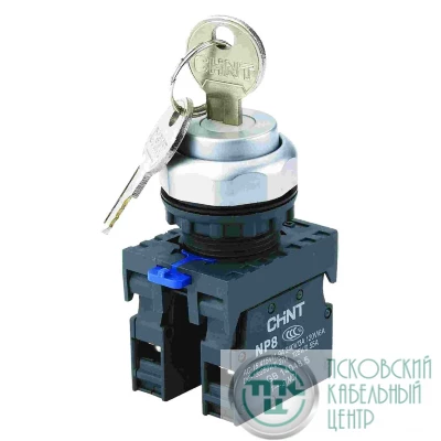 Переключатель с ключом NP8-20Y/31 3 полож. с фиксацией 2НО IP65 (R) CHINT 667185