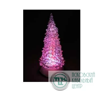 Фигурка светодиодная "Елка" переливается разными светодиодами; высота 10см КОСМОС KOCNL-EL144