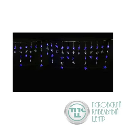 Гирлянда занавес светодиодная "Звездочки-1" ULD-E5505-196/DTK WHITE-BLUE STARS-1 бел. и син. 56LED 5.5х0.5м IP20 Uniel UL-00001410