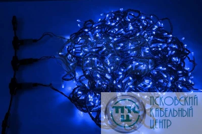 Гирлянда "КЛИП ЛАЙТ" 3 нити х20м 399LED 25Вт 24В IP54 (с трансф.) син. NEON-NIGHT 323-303