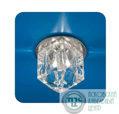 Светильник Ice 12 7 05 с огран. стеклом куб большой хром G4 ИТАЛМАК IT8068