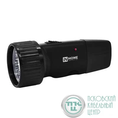 Фонарь аккумуляторный ручной MLA 01-B 5LED 120лм 6ч 2 реж. з/у 230В черн. IN HOME 4690612031736