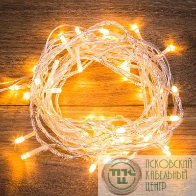 Гирлянда "Твинкл Лайт" 4м 25LED тепл. бел. провод прозр. Neon-Night 303-166