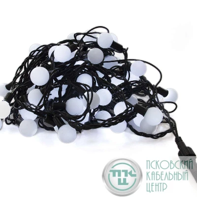 Гирлянда "Матовые шарики" OLDBL100-W-E 100LED 12м шарики бел. SHlights 4690601004307