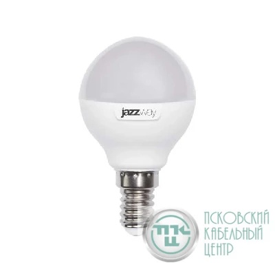 Лампа светодиодная PLED-SP 9Вт G45 шар 5000К холод. бел. E14 820лм 230В JazzWay 2859600A