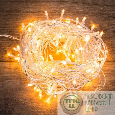 Гирлянда "Твинкл Лайт" 10м 80LED тепл. бел. провод прозр. Neon-Night 303-186