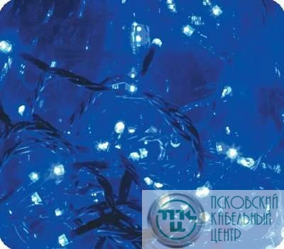 Гирлянда "ТВИНКЛ ЛАЙТ LED" (с контроллером 8 режимов) 10м 100LED 10Вт 220В IP44 син. NEON-NIGHT 303-133