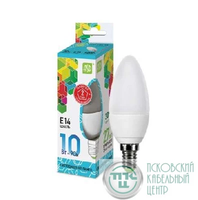 Лампа светодиодная LED-свеча-standard 10Вт 230В E14 4000К 900Лм ASD 4690612015576
