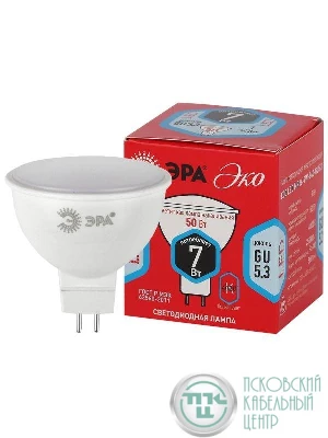 Лампа ECO LED MR16-7W-840-GU5.3 (диод соф 7Вт нейтр. GU5.3) Эра Б0050185