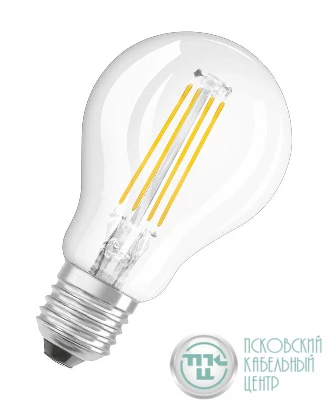 Лампа светодиодная филаментная LED STAR CLASSIC P 60 5W/840 5Вт шар 4000К нейтр. бел. E27 600лм 220-240В прозр. стекл. OSRAM 4058075212541
