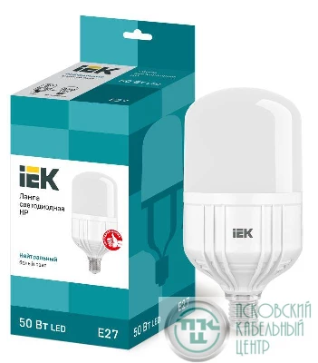 Лампа светодиодная HP 50Вт 4000К нейтр. бел. E27 230В IEK LLE-HP-50-230-40-E27