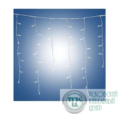 Гирлянда "Сосульки" IC80LD-W-E 80LED бел. 2м Shlights 4690601040718