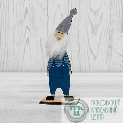 Фигура деревянная "Гномик-бородач" 7х4.5х18см IP20 Neon-Night 504-008