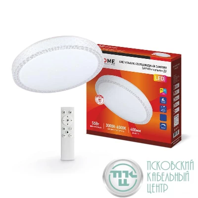 Светильник светодиодный COMFORT SAPHIR 55Вт 3000-6500К 4400лм 230В 400х95мм с пультом ДУ IN HOME 4690612034850
