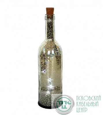 Фигура светодиодная "Бутылка" B32-LDM5-WW-ST 32см 5 бел. LED 3 ААА батарейки IP20 0.3Вт SHLights 4690601047571
