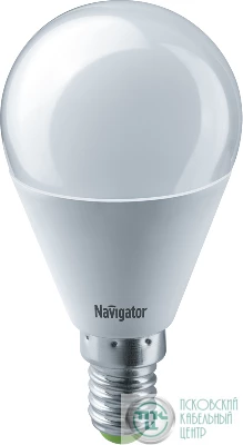 Лампа светодиодная 61 334 NLL-G45-8.5-230-4K-E14 8.5Вт шар матовая 4000К нейтр. бел. E14 680лм 176-264В Navigator 61334