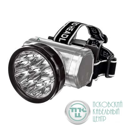 Фонарь налобный аккумуляторный HLA 04M 2Вт 10LED 200лм 10ч 2 реж. з/у 230В метал. IN HOME 4690612031859
