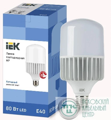 Лампа светодиодная HP 80Вт 230В 6500К E40 IEK LLE-HP-80-230-65-E40