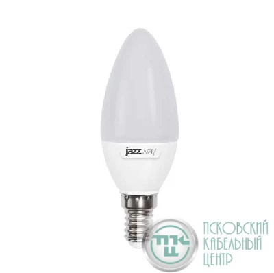 Лампа светодиодная PLED-SP 9Вт C37 свеча 5000К холод. бел. E14 820лм 230В JazzWay 2859488A
