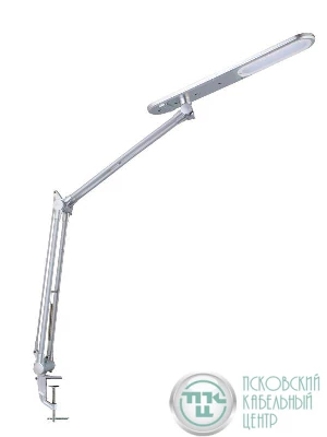 Светильник светодиодный KD-785 C03 настол. струбцина 230В 5Вт 4000К серебр. Camelion 12109