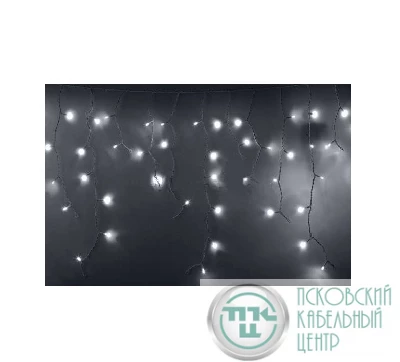 Гирлянда Айсикл "ПЛЕЙ ЛАЙТ" 0.6х2.4м 88LED 5.5Вт 230В IP44 бел.; бел. провод NEON-NIGHT 255-034