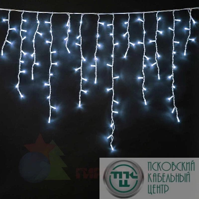 Гирлянда светодиодная "Бахрома" OIC080W-C-E-31V 2х0.5м 20 нитей 80LED бел. 16/48/40/24см уличная соединяемая до 10шт с контроллером SHLights 4690601049773