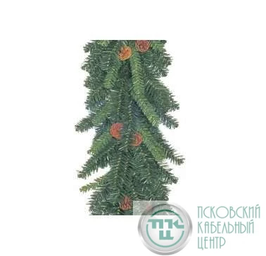 Гирлянда "Еловый шлейф с шишками" 2.75м d41см 300 веток NEON-NIGHT 307-221