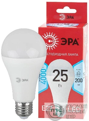 Лампа светодиодная RED LINE LED A65-25W-840-E27 R 25Вт A65 груша 4000К нейтр. бел. E27 Эра Б0048010