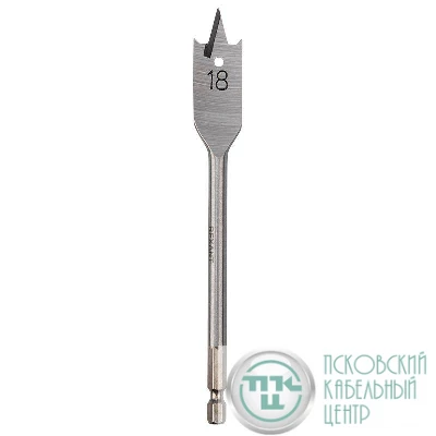 Сверло перовое по дереву 18мм (шестигранный хвостовик) Kranz KR-91-0666
