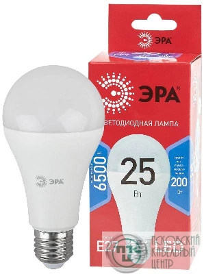 Лампа светодиодная ECO LED A65-25W-865-E27 R (диод груша 25Вт холодн. E27) (10/100/1200) Эра Б0048011